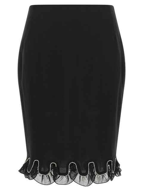 Rotate Birger Christensen Chiffon Flounces Skirt