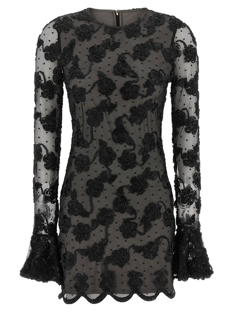 Rotate Birger Christensen Flower Mesh Dress