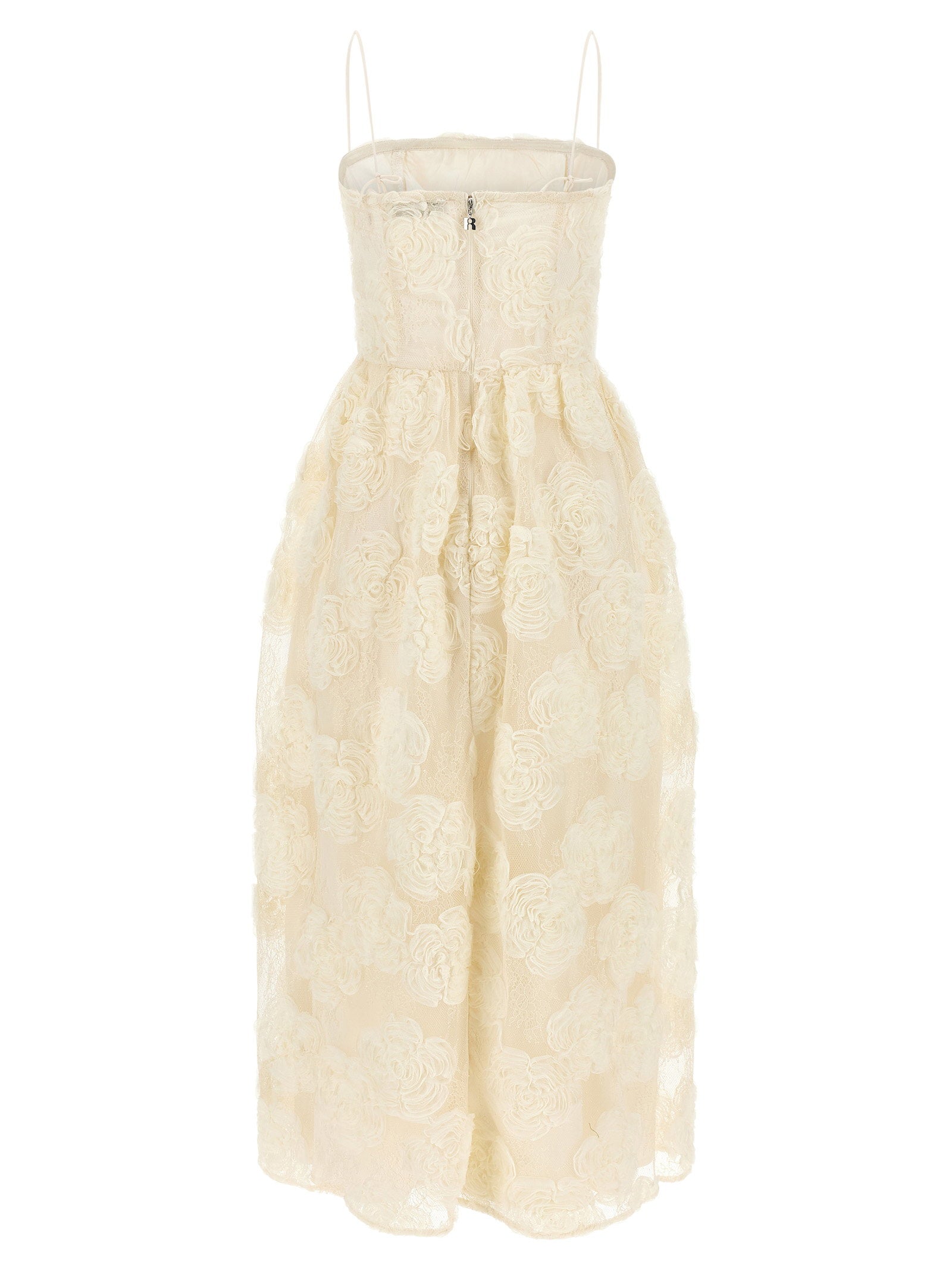 Rotate Birger Christensen Flower Mesh Midi Dress