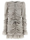 Rotate Birger Christensen Ls Mini Bow Dress