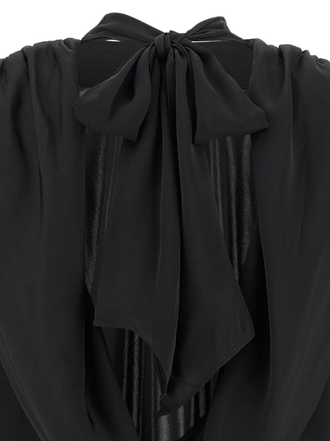 Rotate Birger Christensen Satin Drapy Back Top