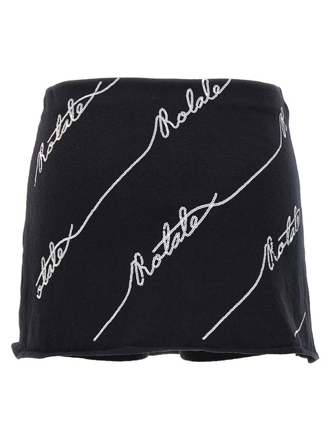 Rotate Birger Christensen Skort Sequin Logo Mini