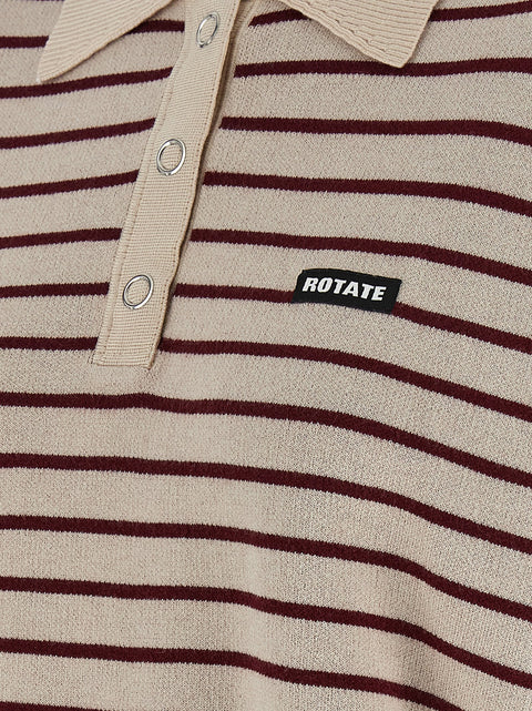 Rotate Birger Christensen Slinky Knit Polo Shirt