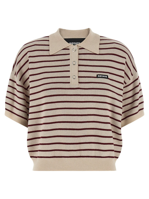 Rotate Birger Christensen Slinky Knit Polo Shirt