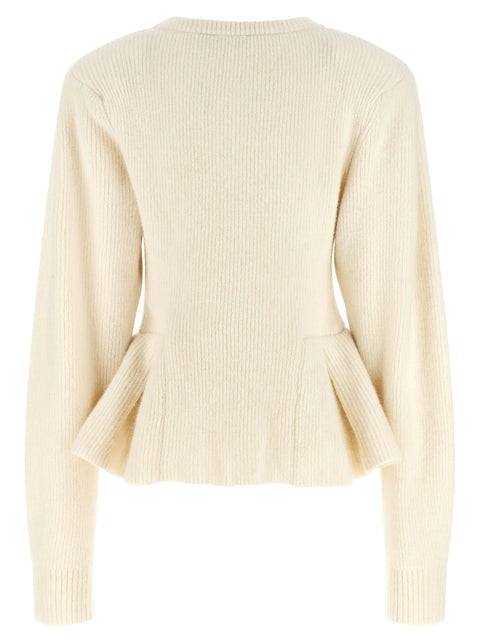 Rotate Birger Christensen White Jewel Buttons Cardigan