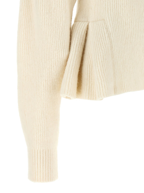 Rotate Birger Christensen White Jewel Buttons Cardigan