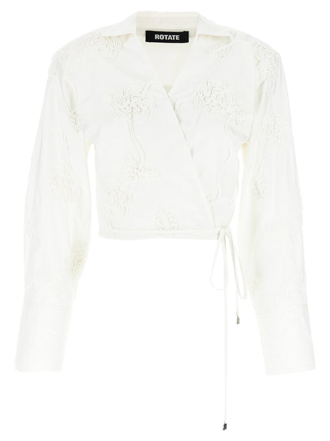 Rotate Birger Christensen Wrap Cotton Shirt