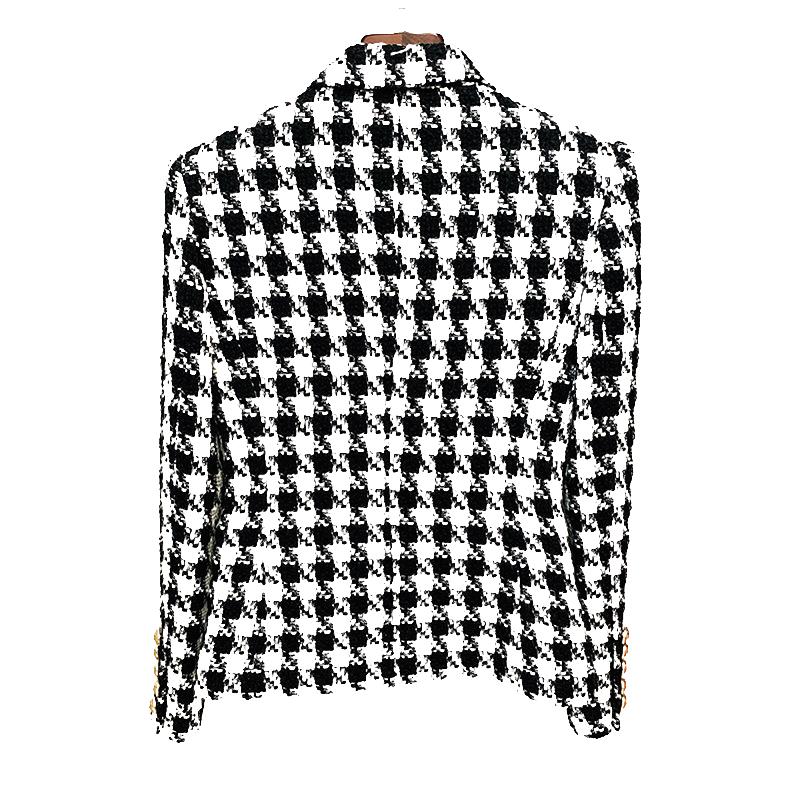 Rowan Black Houndstooth Tweed Blazer