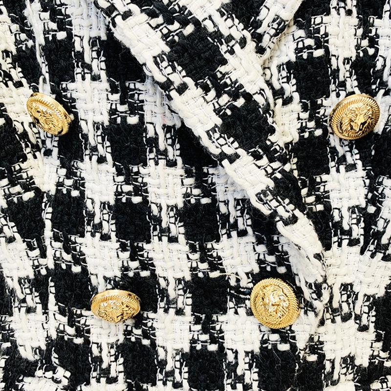 Rowan Black Houndstooth Tweed Blazer