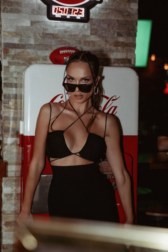 Roxy Mini Dress Black-Dress-Marlina Boutique-XS/S-Black-Urbanheer