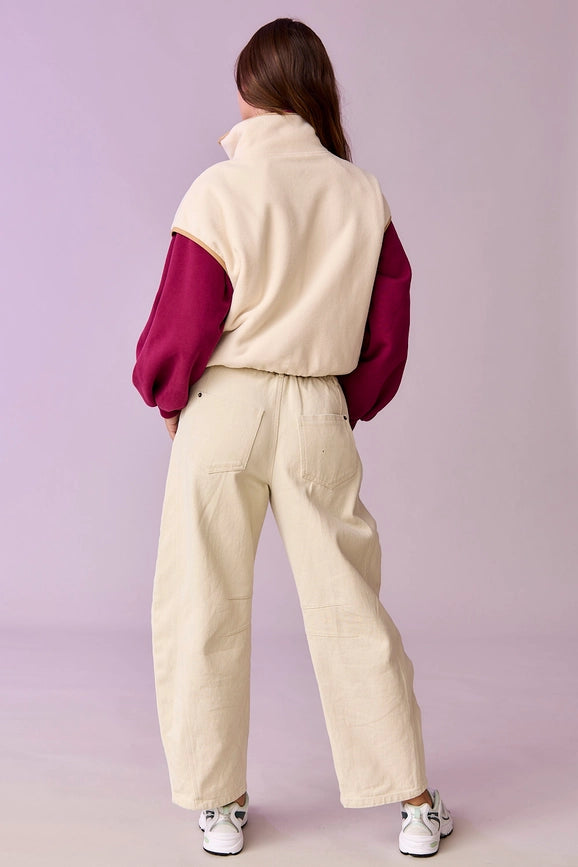 Ruby Oversized Fleece Vest Cream-Vest-Papermoon-S-Cream-Urbanheer