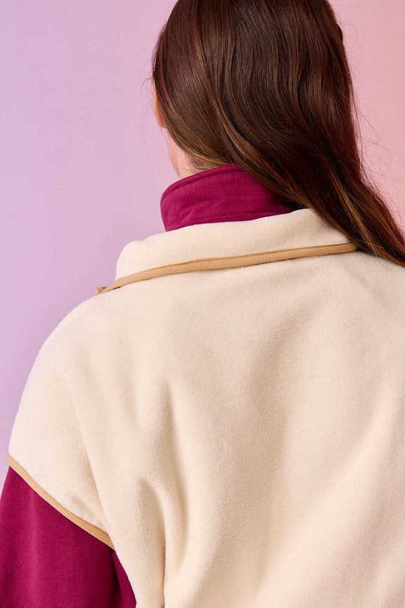 Ruby Oversized Fleece Vest Cream-Vest-Papermoon-S-Cream-Urbanheer