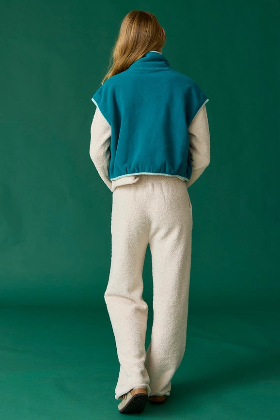 Ruby Oversized Fleece Vest Teal-Vest-Papermoon-S-Teal-Urbanheer