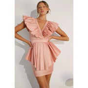 Ruffle Lover Mini Dress-Dress-Mulla-S-SALMON PINK-Urbanheer