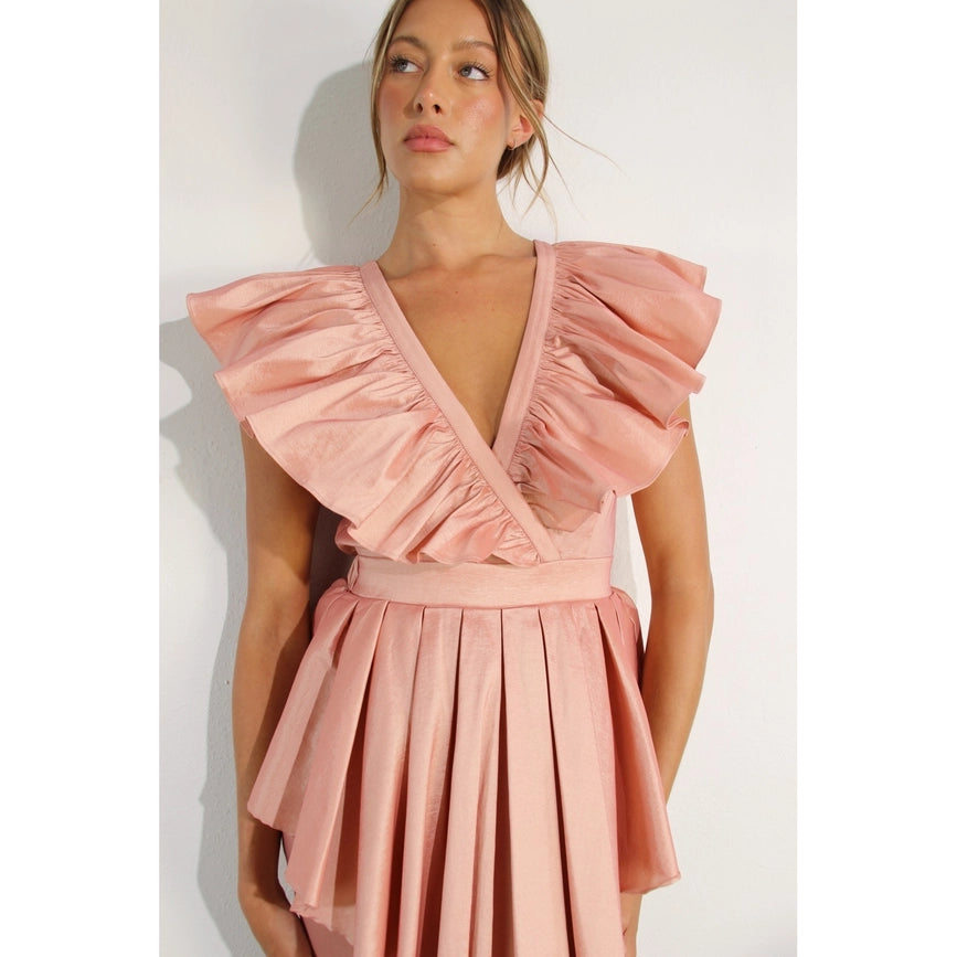 Ruffle Lover Mini Dress-Dress-Mulla-S-SALMON PINK-Urbanheer