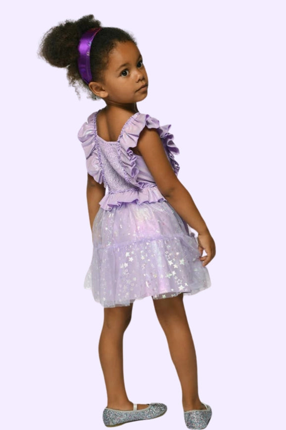 Ruffle Smocked Tutu Dress-Dress-Hannah Banana-12M-PURPLE-Urbanheer