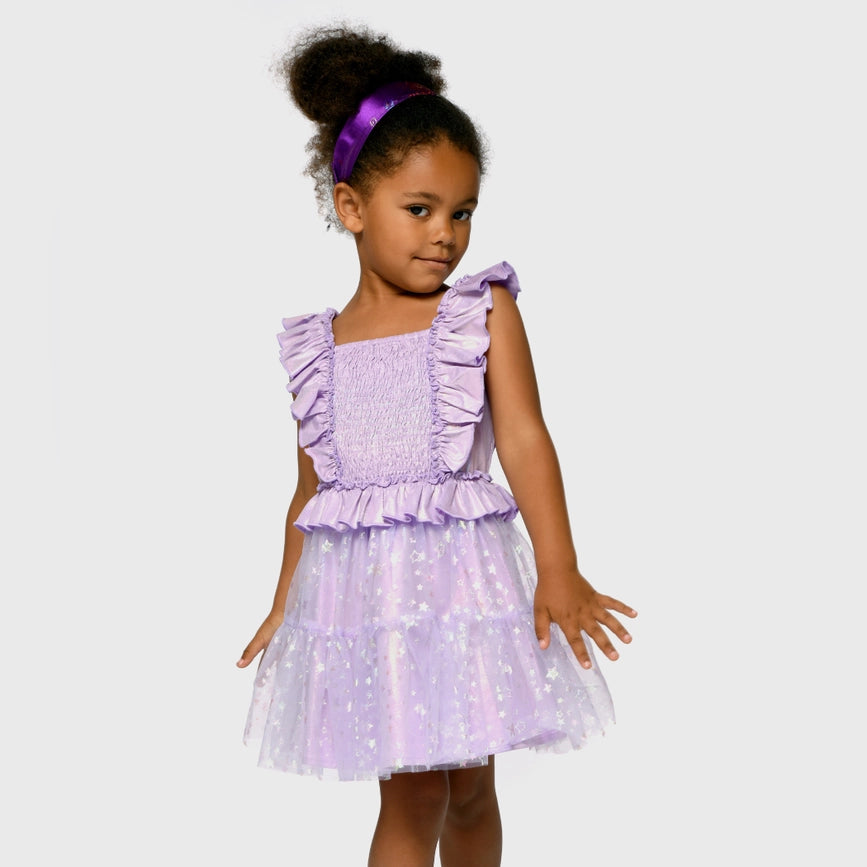Ruffle Smocked Tutu Dress-Dress-Hannah Banana-12M-PURPLE-Urbanheer