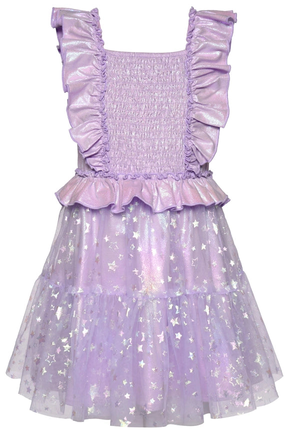 Ruffle Smocked Tutu Dress-Dress-Hannah Banana-12M-PURPLE-Urbanheer