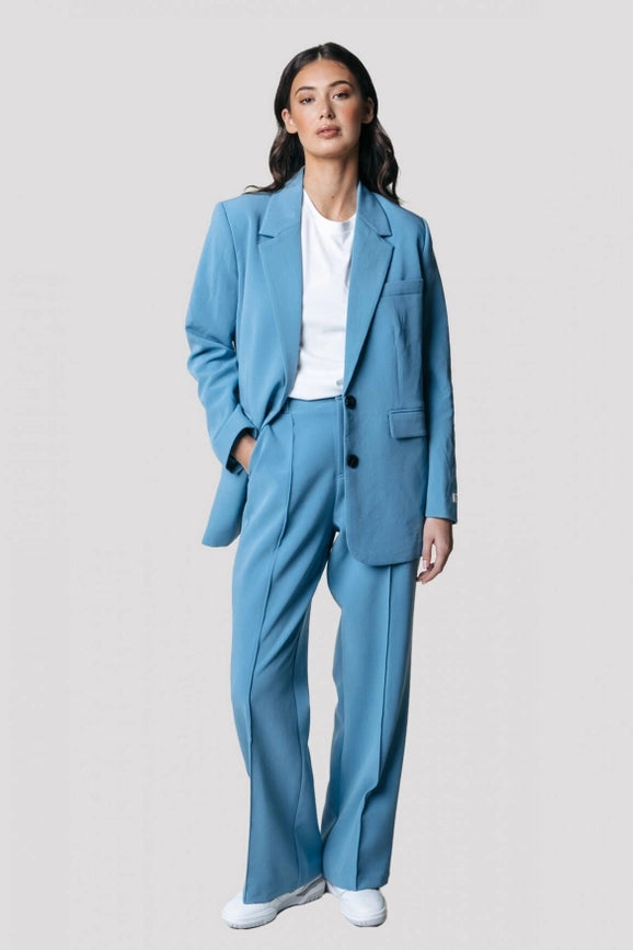 Rus Straight Pants | Adriatic Blue-Pants-Colourful Rebel-XS-Adriatic Blue-Urbanheer