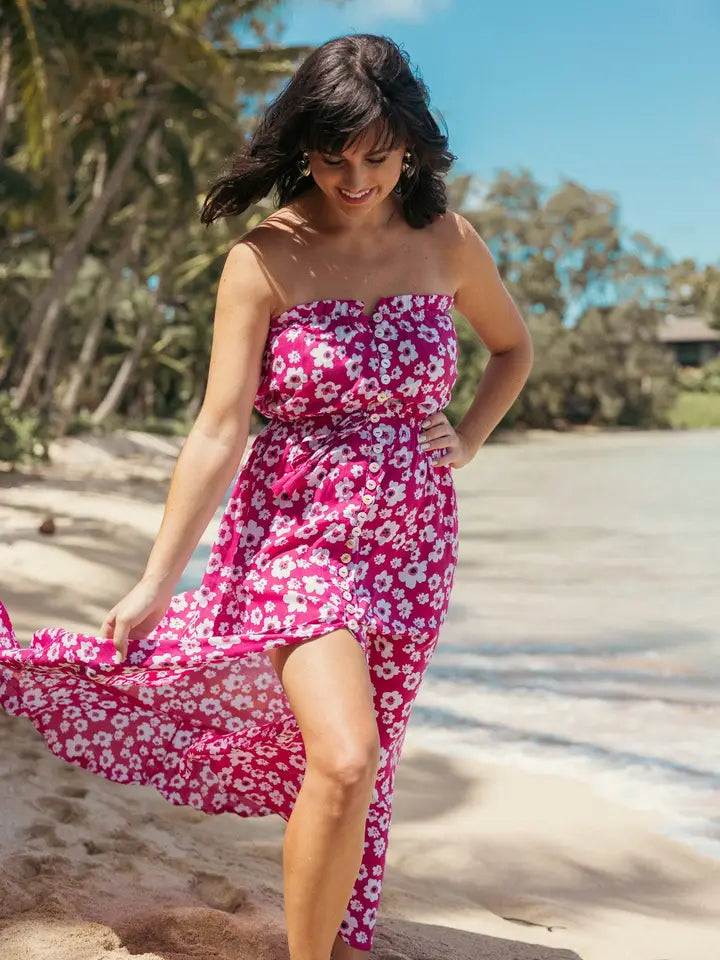 Ryden Maxi Dress Bali Isle Berry-Dress-Tiare Hawaii-One Size-Bali Isle Berry-Urbanheer