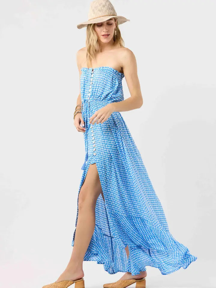 Ryden Maxi Dress Sleet Sky from Tiare Hawaii exclusive at Urbanheer. Ryden Maxi Dress Sleet Sky from Tiare Hawaii exclusive at Urbanheer.