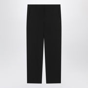 S Max Mara Black slim gabardine trousers