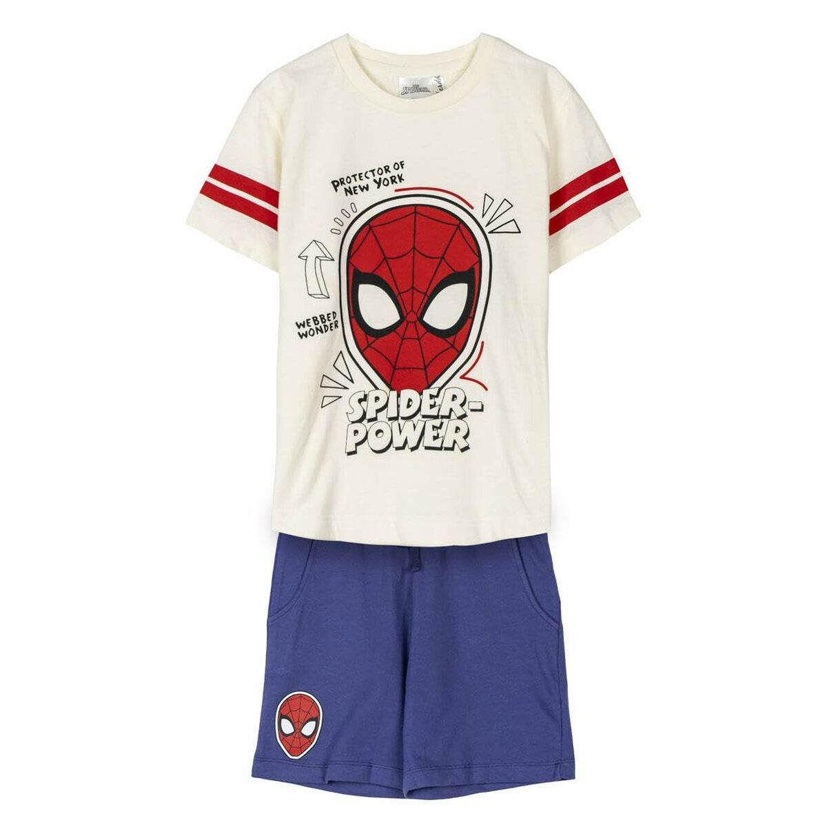 Set of clothes Spider-Man Blue Beige-Clothing, Boys-Spider-Man-Urbanheer