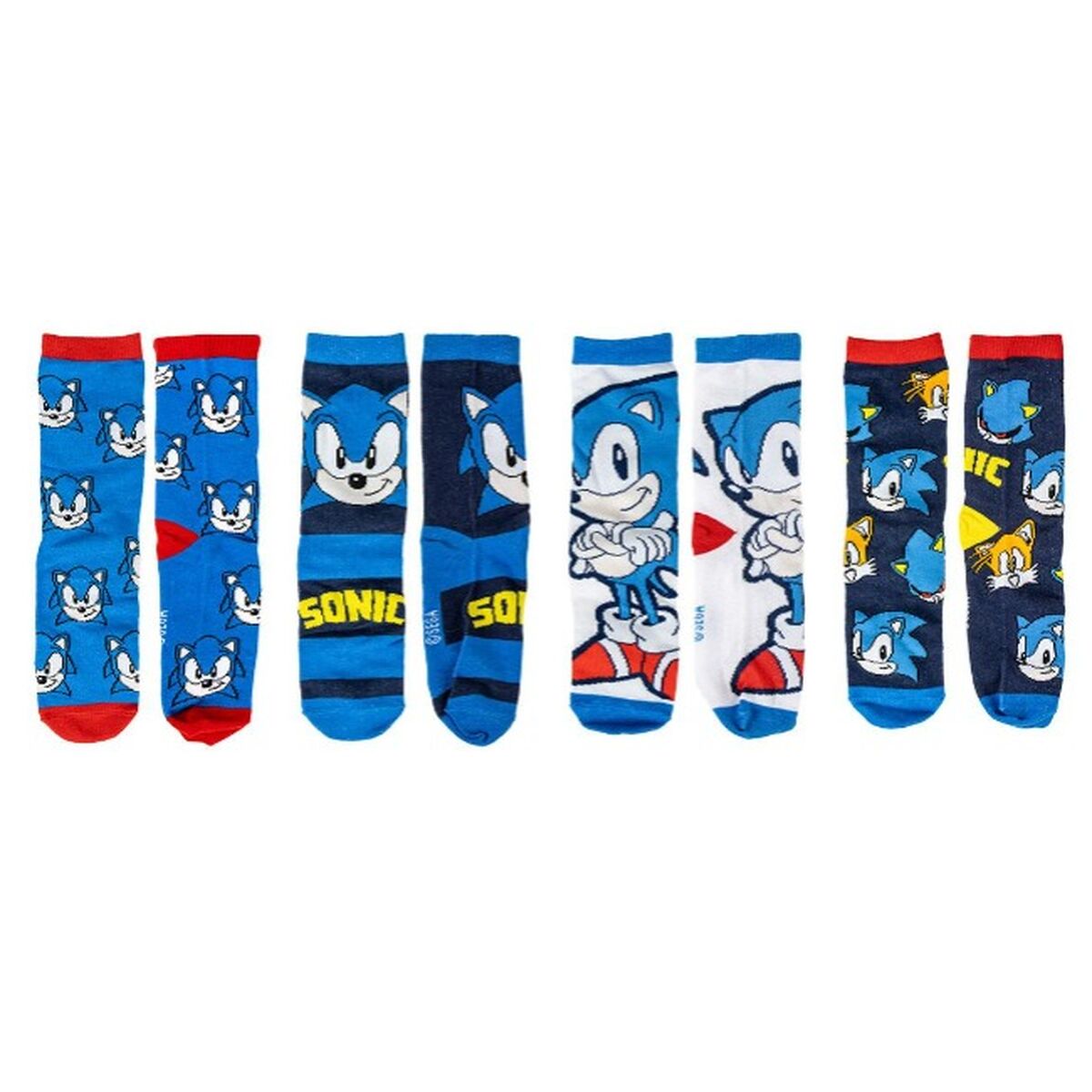 Socks Sonic Socks Unisex 4 pairs-Clothing, Boys-Sonic-Urbanheer