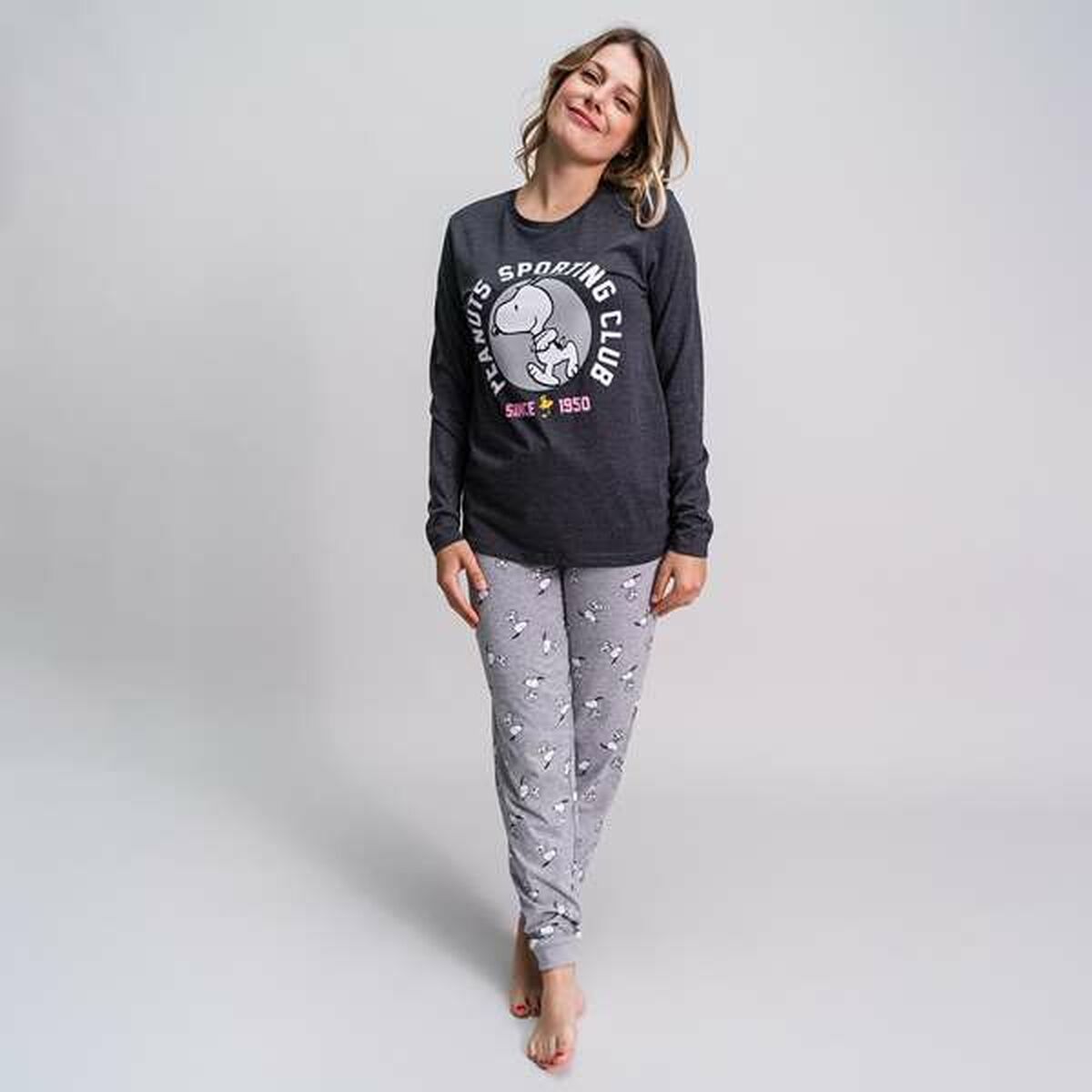 Pyjama Snoopy Grey-Clothing, Women-Snoopy-Urbanheer