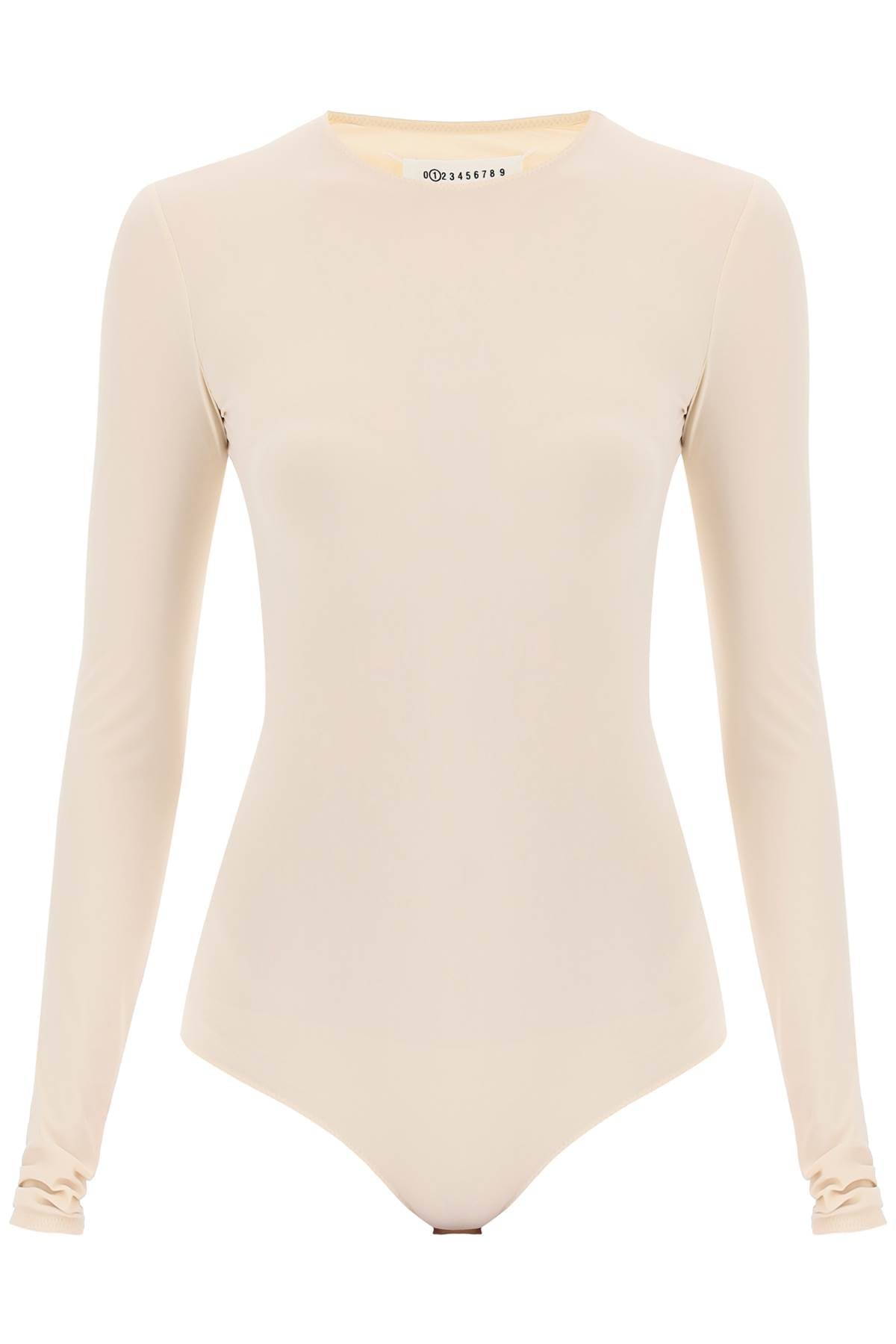 Beige Maison Margiela Second Skin Long Sleeve Bodysuit-Maison Margiela-Beige-42-Urbanheer