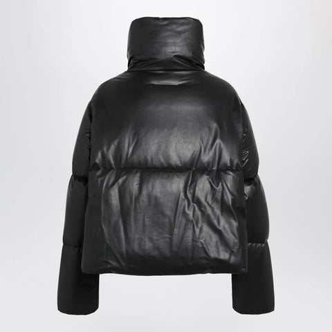 MM6 Maison Margiela Short padded faux leather jacket in black