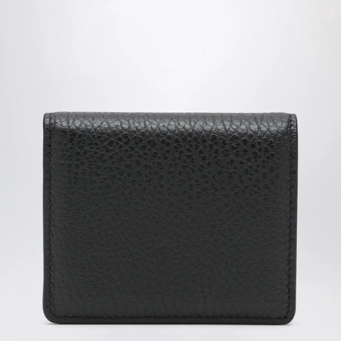 Maison Margiela Four Stitches compact grained leather card holder in black