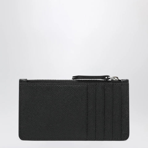 Maison Margiela Black Four Stitches Zip Card Holder