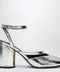 Maison Margiela Silver Tabi Sandals In Broken Mirror Finish