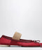 MM6 Maison Margiela Numeric Anatomic Ballet Flats with Transparent Finish in Red
