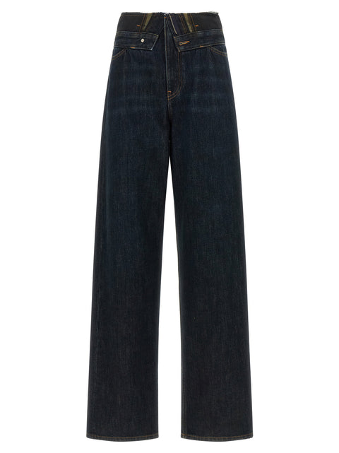 Mm6 Maison Margiela Raw Cut Waist Jeans