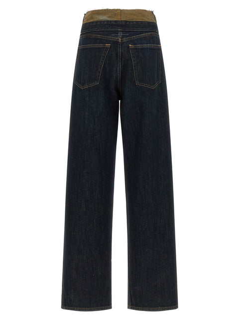 Mm6 Maison Margiela Raw Cut Waist Jeans