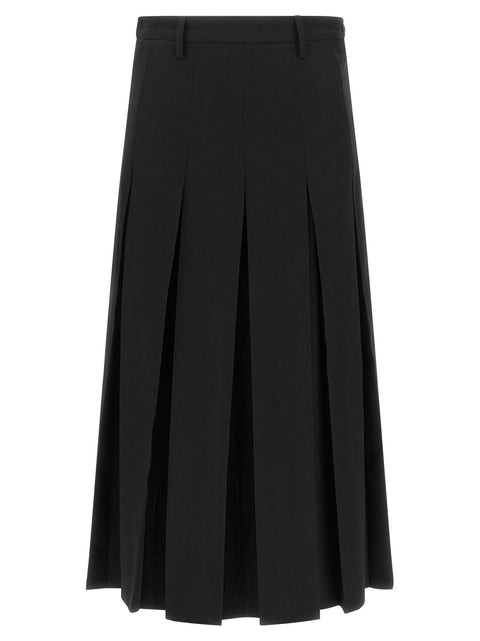 Mm6 Maison Margiela Overlapping Pleated Skirt