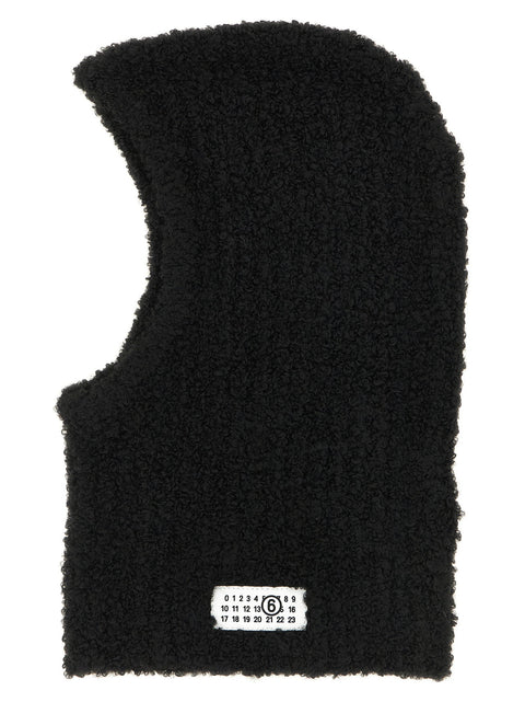 Mm6 Maison Margiela Bouclé Balaclava With Logo