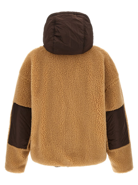 Dsquared2 Teddy Reversible Jacket With Logo Patch
