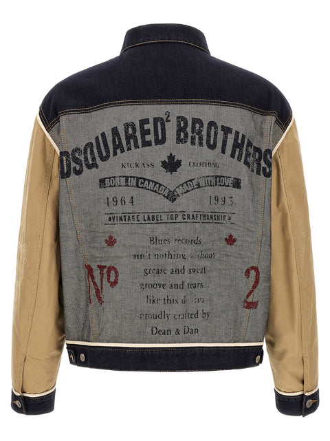 Dsquared2 Two-material Denim Jacket
