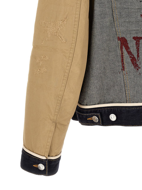 Dsquared2 Two-material Denim Jacket
