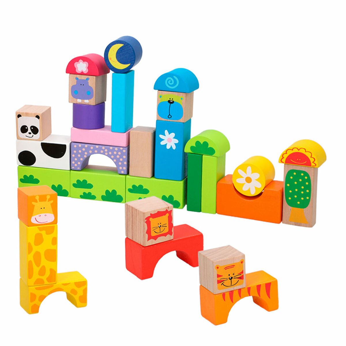 Construction set Woomax animals 32 Pieces (6 Units)-Toys and games-Woomax-Urbanheer