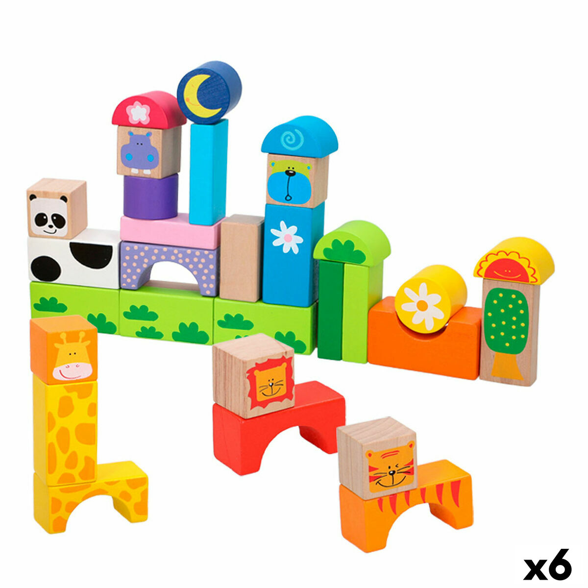 Construction set Woomax animals 32 Pieces (6 Units)-Toys and games-Woomax-Urbanheer