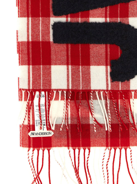 J.w.anderson Checkered Logo Scarf