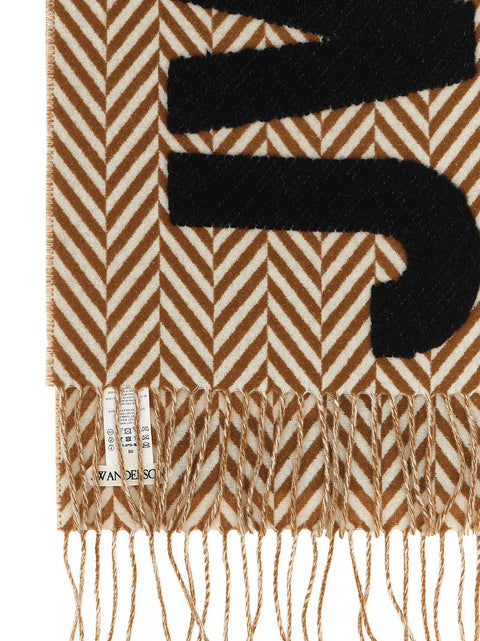 J.w.anderson Herringbone Logo Scarf