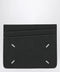 Maison Margiela Four Stitches Card Holder in Black Calf Leather