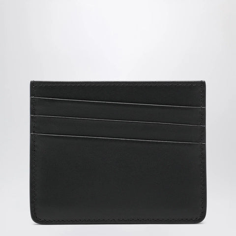 Maison Margiela Four Stitches Card Holder in Black Calf Leather