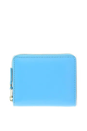Blue Comme Des Garcons Wallet Leather Zip Cardholder-Comme Des Garcons Wallet-Blue-os-Urbanheer