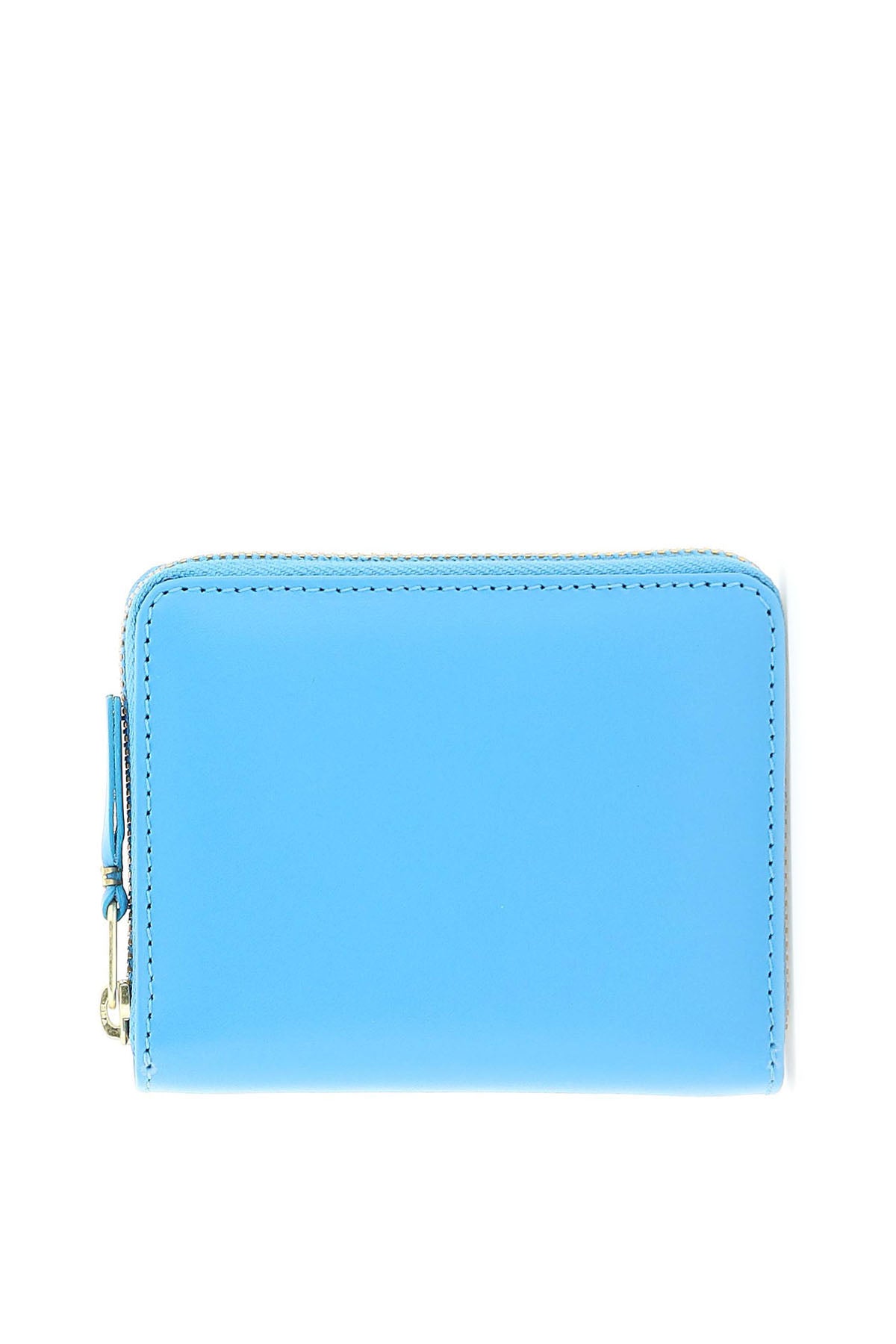 Blue Comme Des Garcons Wallet Leather Zip Cardholder-Comme Des Garcons Wallet-Blue-os-Urbanheer